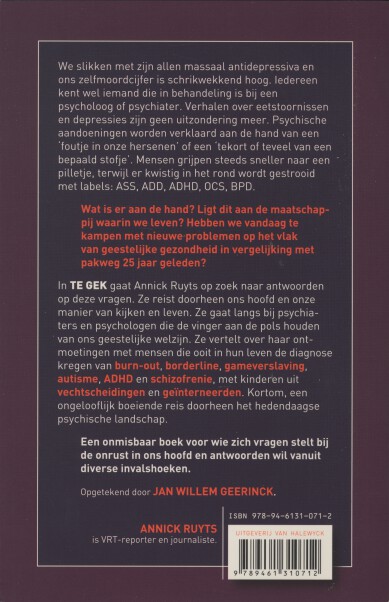 Te gek Te gek achterkant