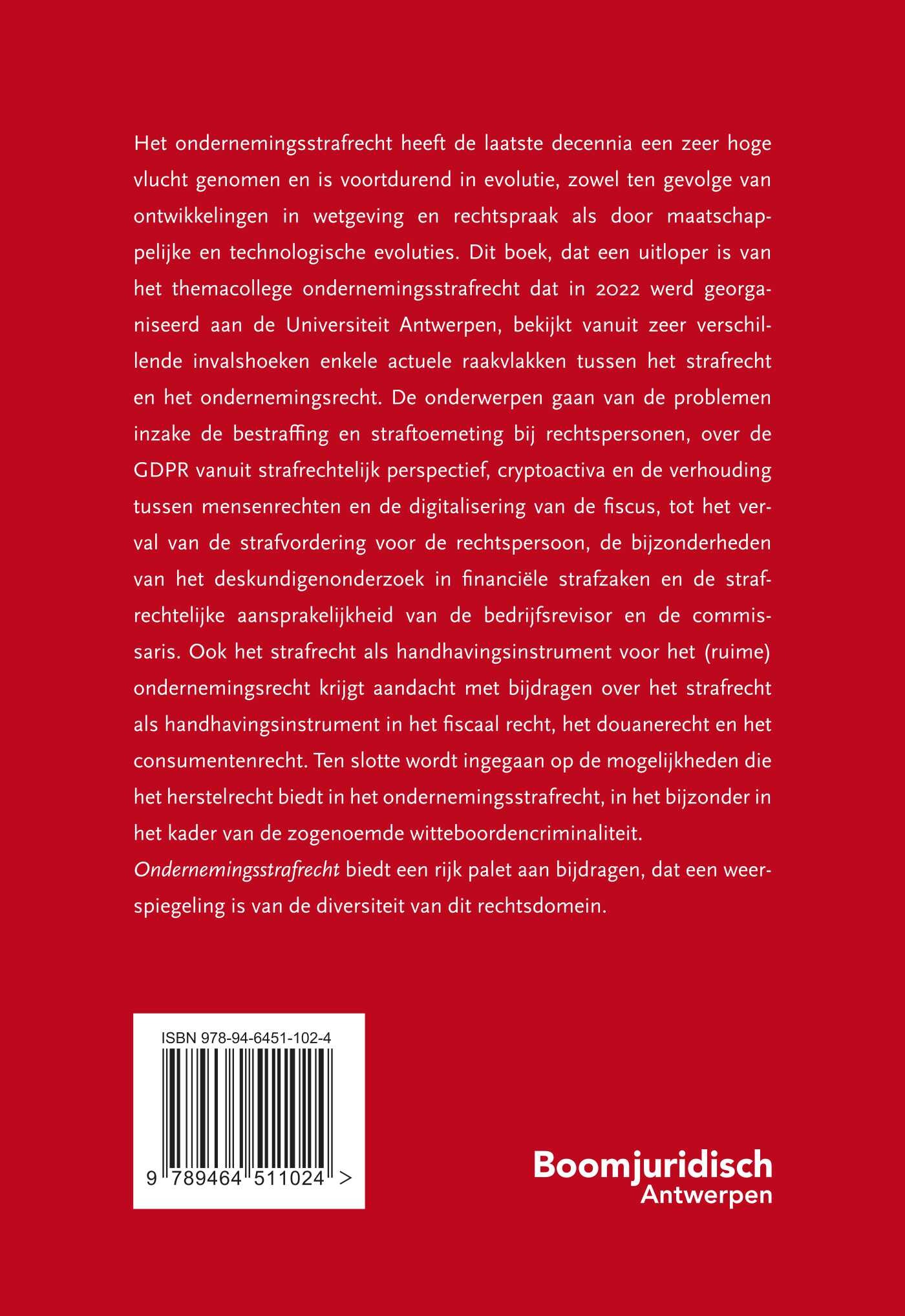 Ondernemingsstrafrecht achterkant