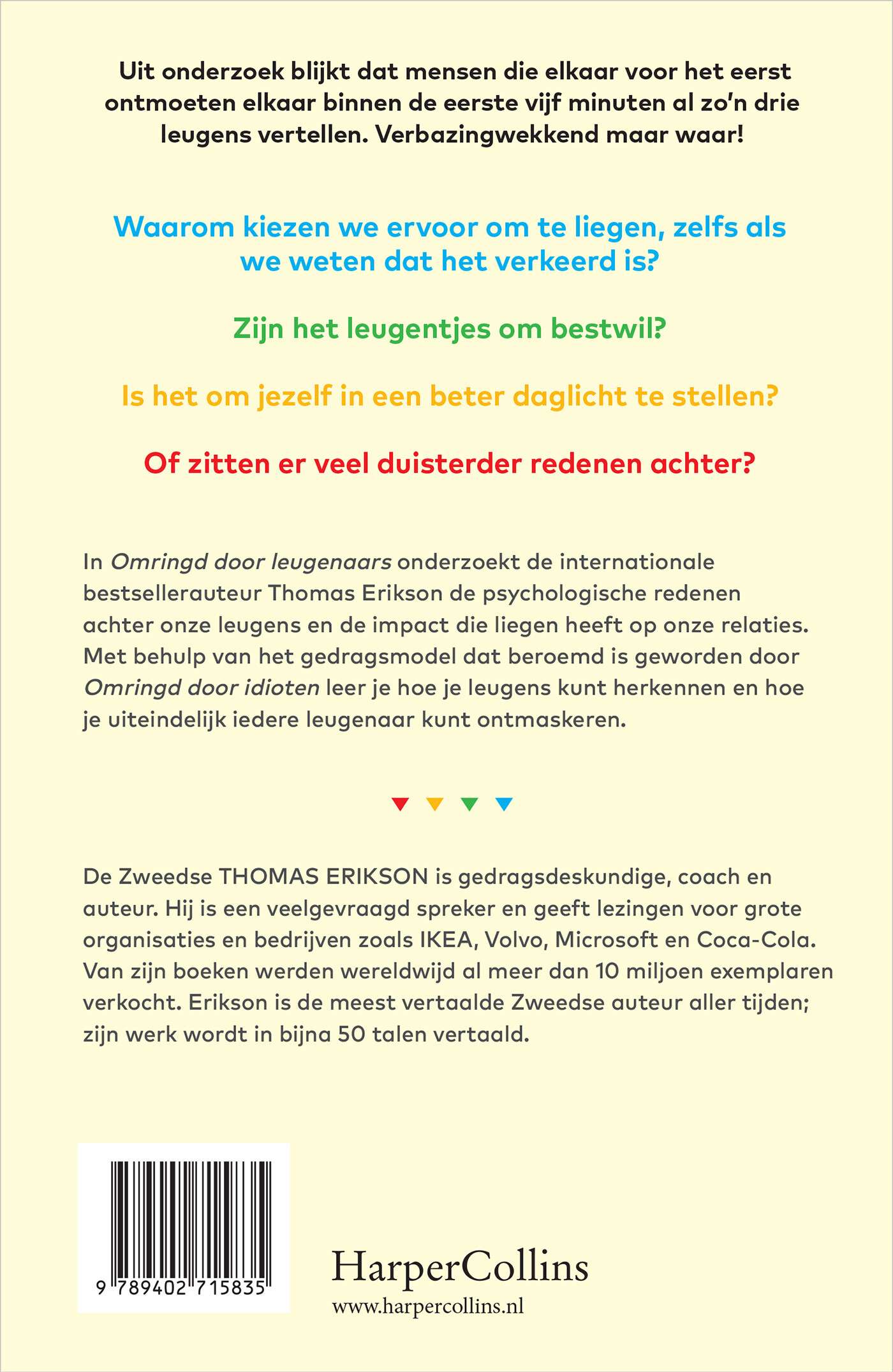 Omringd door leugenaars achterkant