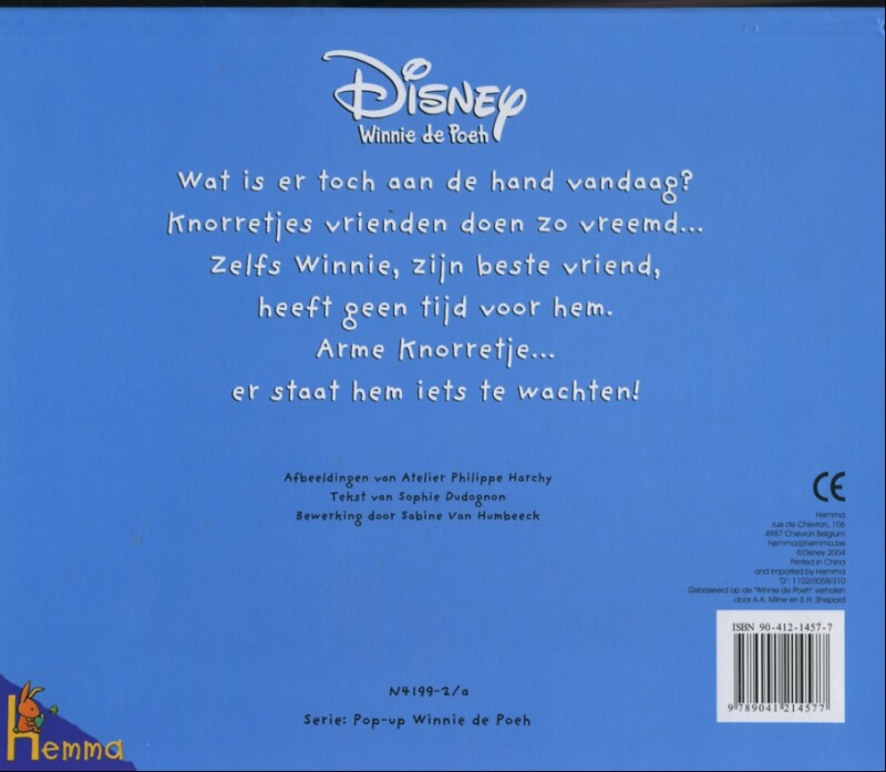 POP UP WINNIE - Een verrassing voor Knorretje ! N4199/2A achterkant