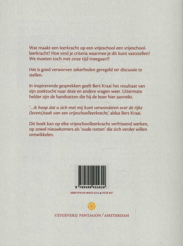 Leerkracht op een vrijeschool achterkant