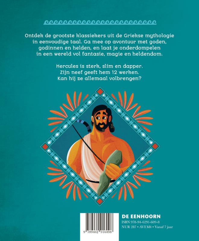 Griekse mythen - Hercules / Griekse mythen voor beginnende lezers achterkant