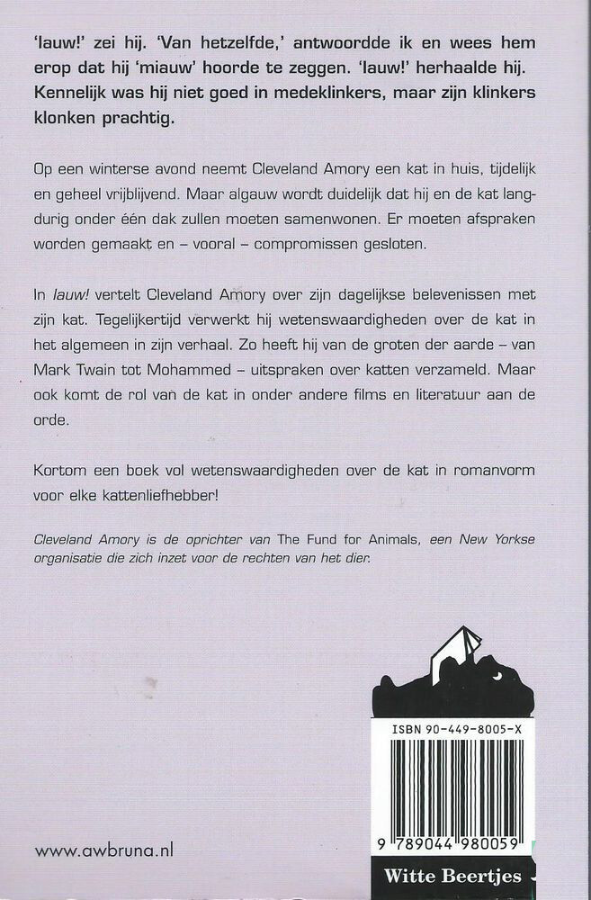 Iauw! de kat als eigenzinnig fenomeen / Witte beertjes / 8005 achterkant