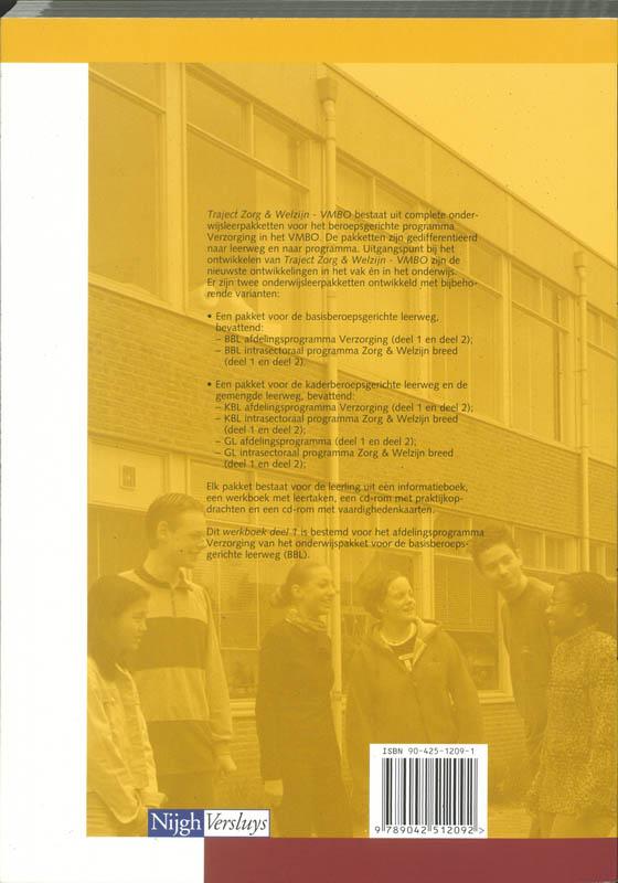 Verzorging / 1 / Werkboek / Traject Z&W-VMBO Verzorging / 1 / Werkboek / Traject Z&W-VMBO achterkant