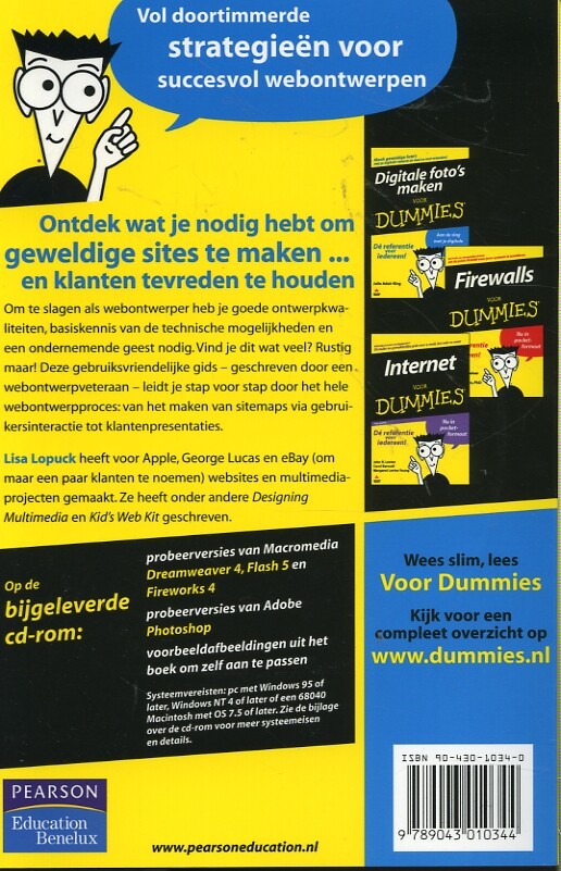 Webdesign voor Dummies / Voor Dummies achterkant