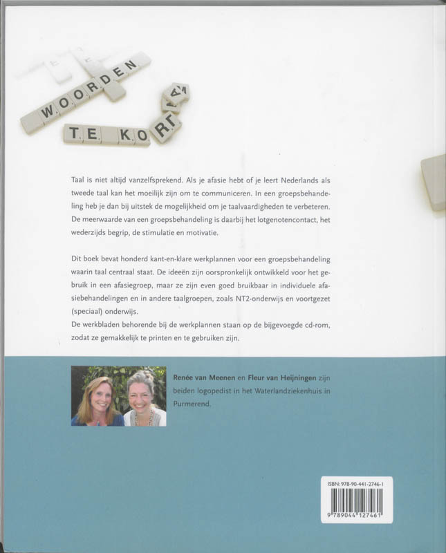 Woorden te kort achterkant