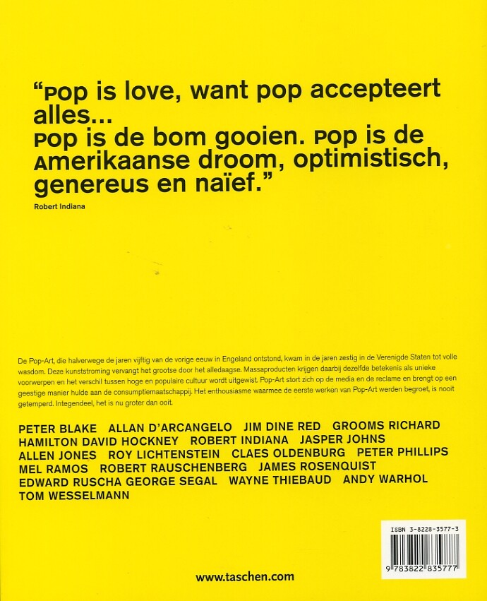 Pop art achterkant