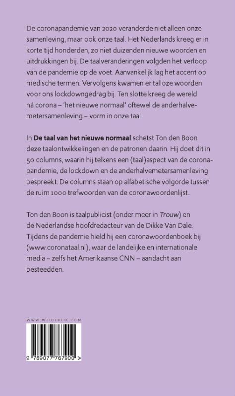 De taal van het nieuwe normaal / Leeswoordenboeken achterkant