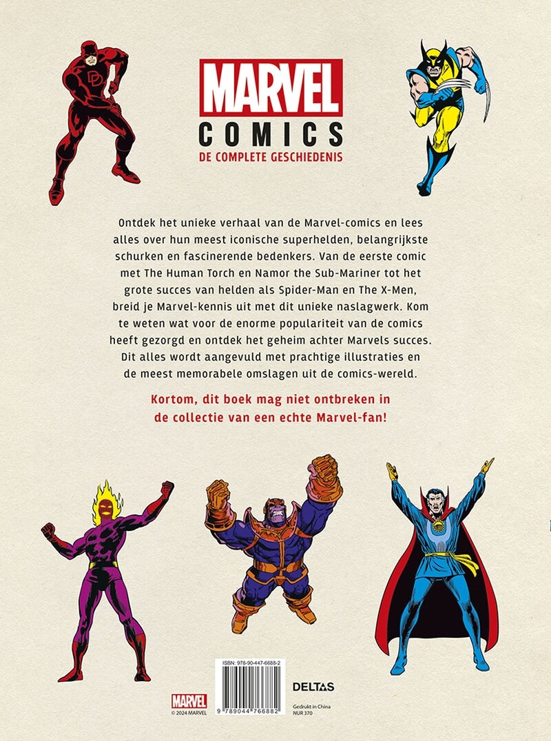 Marvel comics achterkant