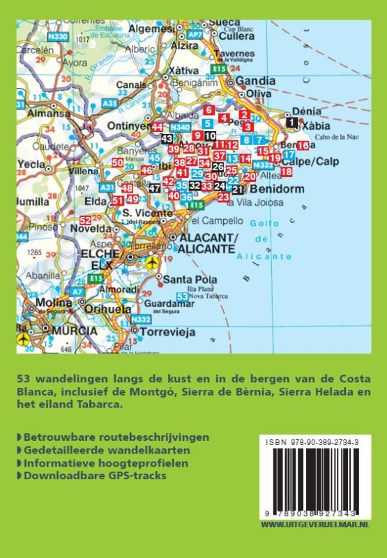 Costa Blanca / Rother wandelgidsen achterkant