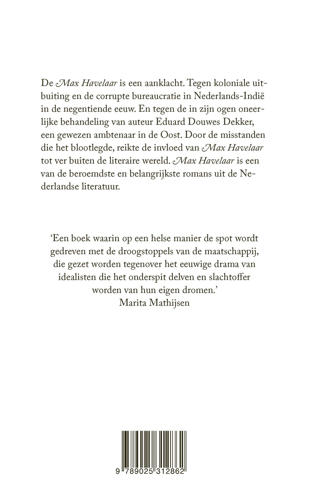 Max Havelaar achterkant