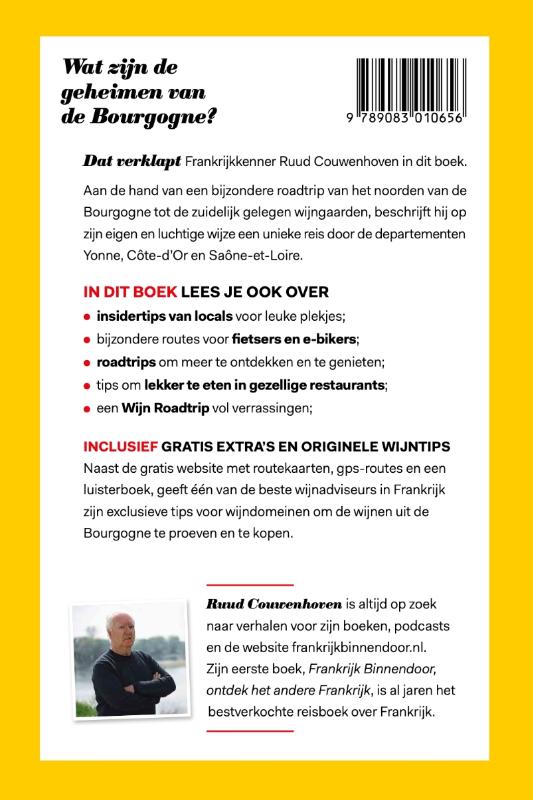 Bourgogne / Frankrijk binnendoor regiogids achterkant