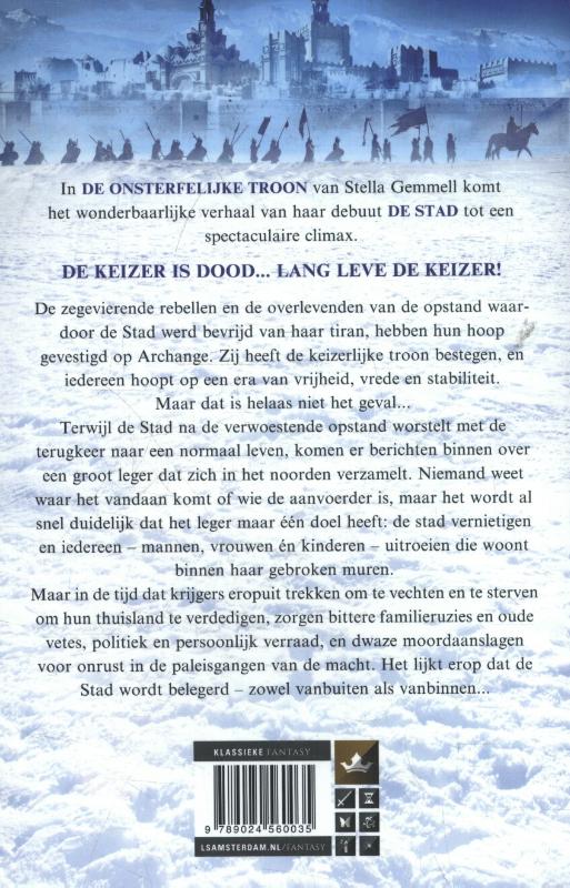 De onsterfelijke troon achterkant