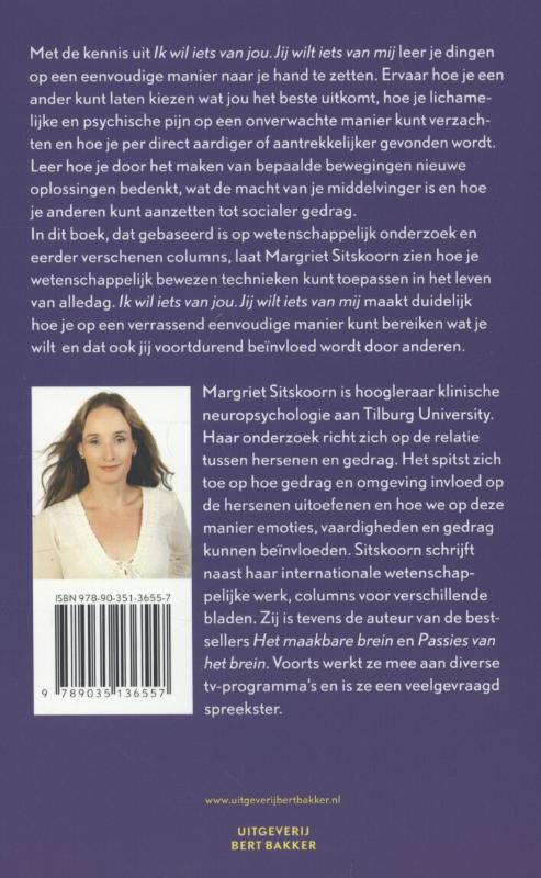 Ik wil iets van jou, jij wilt iets van mij Ik wil iets van jou, jij wilt iets van mij achterkant