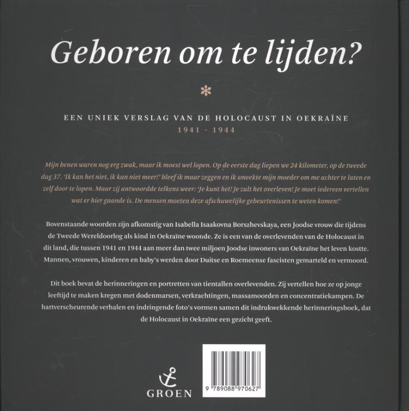 Geboren om te lijden? achterkant