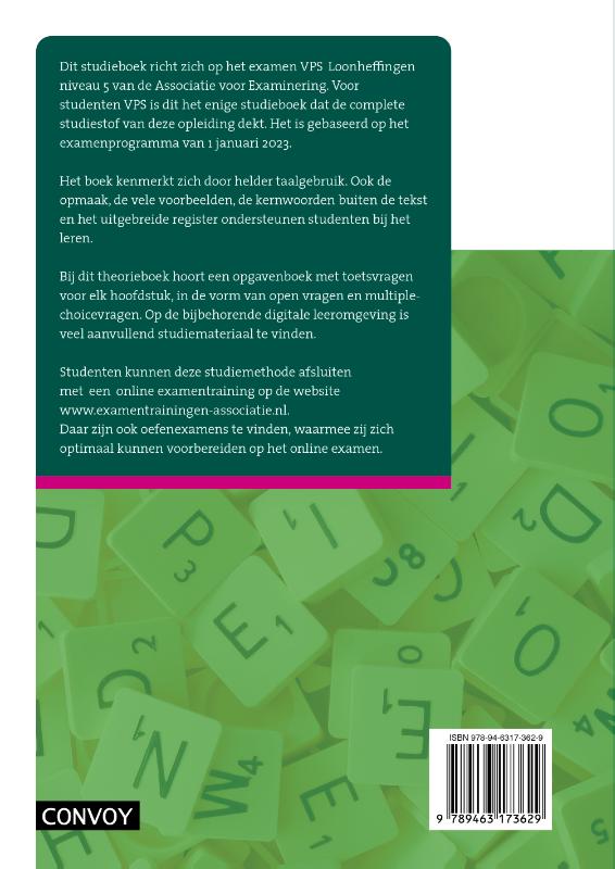 VPS Loonheffingen 2023/2024 Theorieboek achterkant
