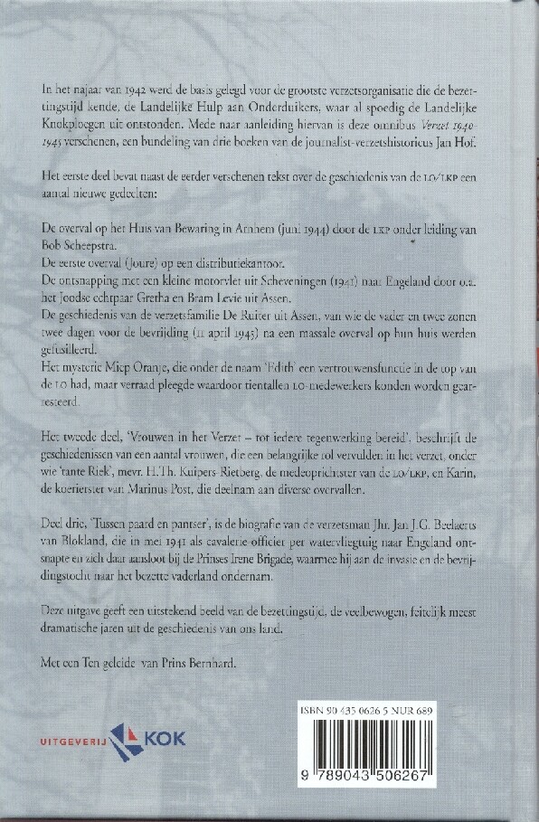 Verzet 1940-1945 achterkant