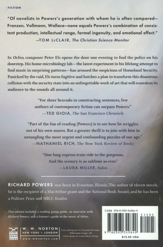 Orfeo - A Novel achterkant