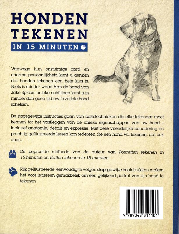 Honden tekenen in 15 minuten achterkant