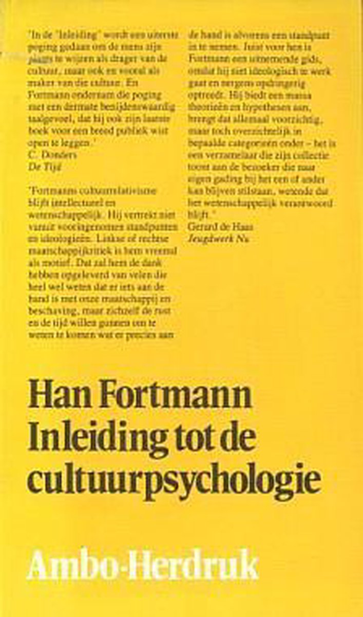 Inleiding tot de cultuurpsychologie