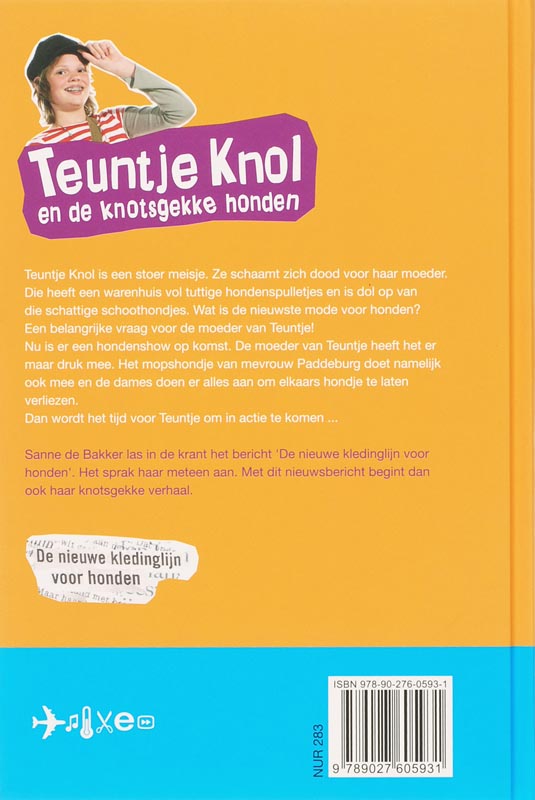 Teuntje Knol en de knotsgekke honden / Nieuws! achterkant