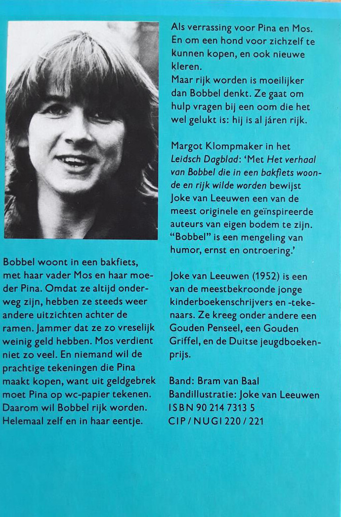VERHAAL VAN BOBBEL DIE IN BAKFIETS WOONDE EN RIJK WILDE WORDEN achterkant