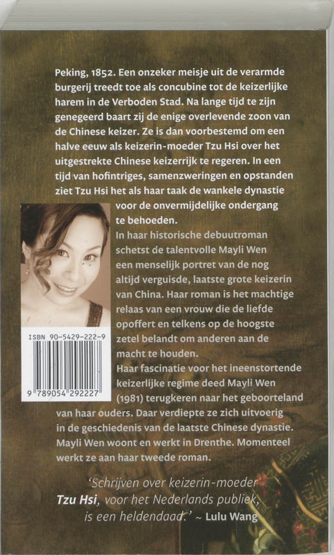 Een Vrouw Op De Drakentroon achterkant