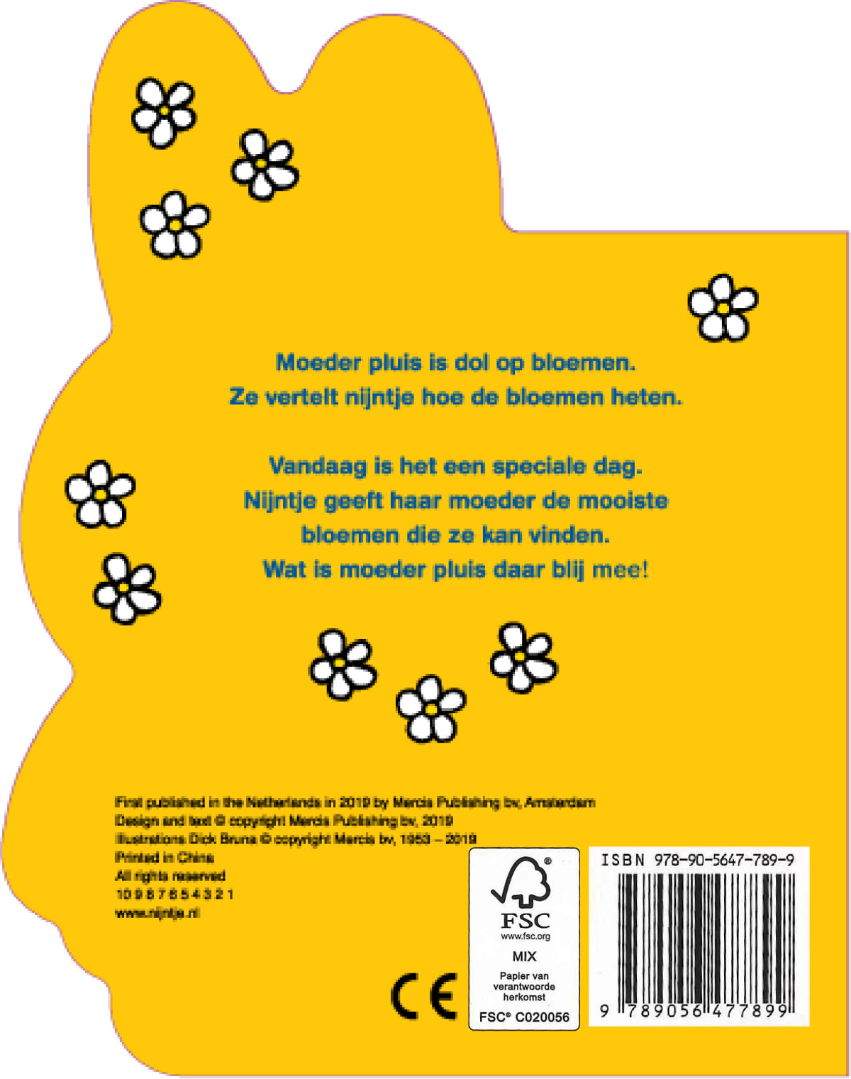 Bloemen voor moeder Pluis achterkant