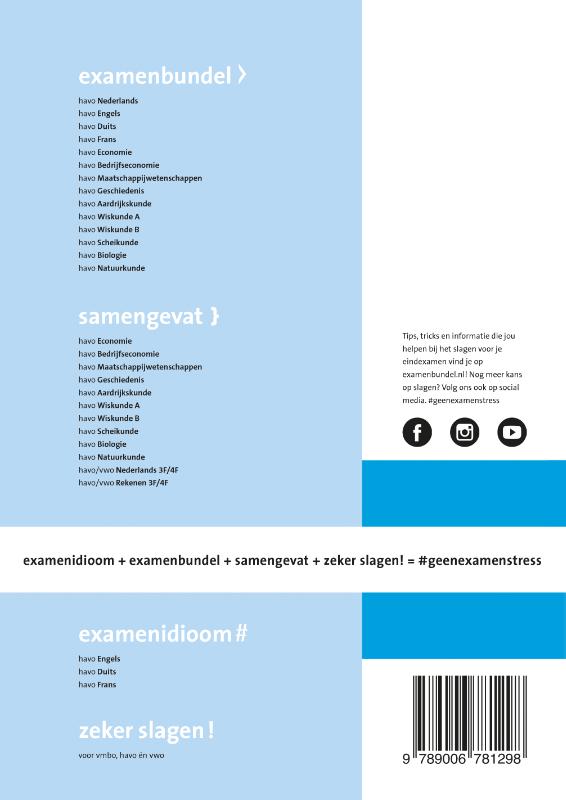 Examenbundel havo Maatschappijwetenschappen 2020/2021 achterkant