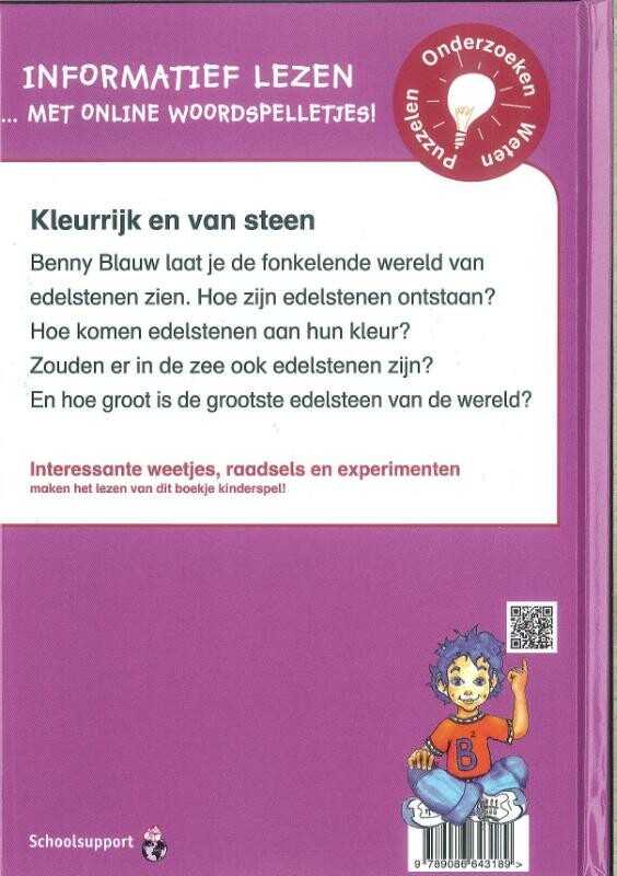 Benny Blauw en de wereld van edelstenen / Benny Blauw achterkant