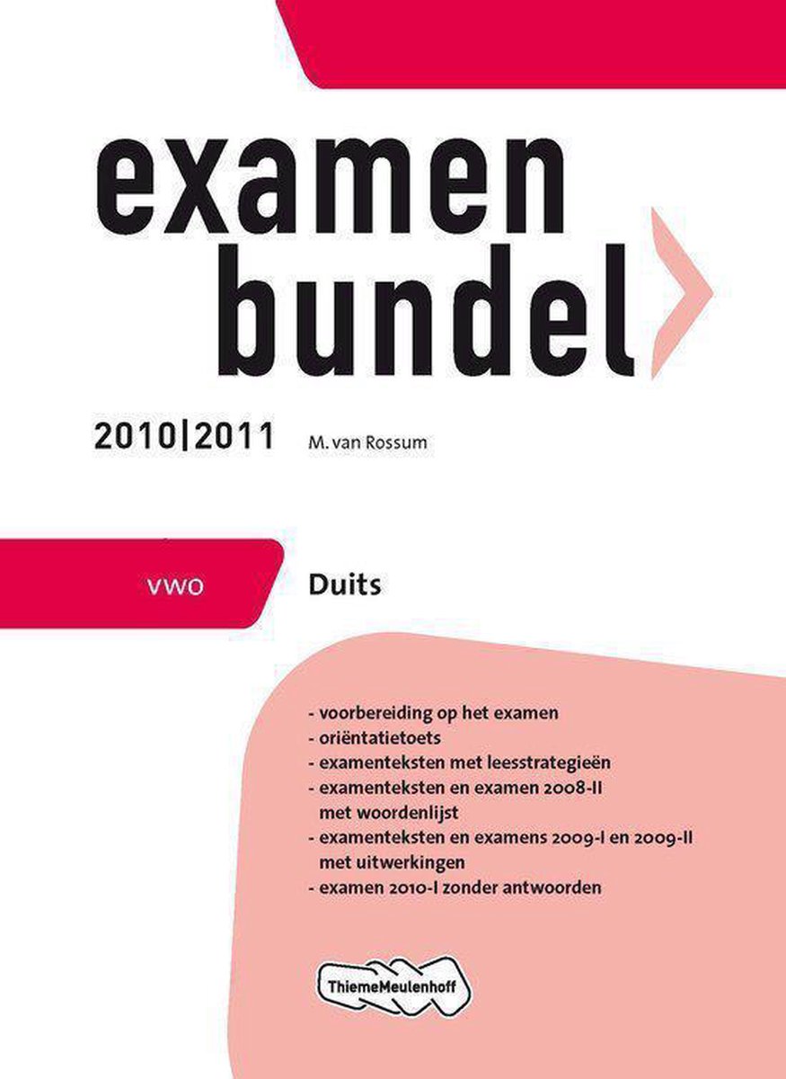 Examenbundel  / Duits vwo 2010/2011