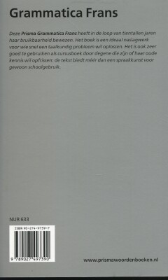 Prisma Grammatica Frans / Grammaticareeks achterkant
