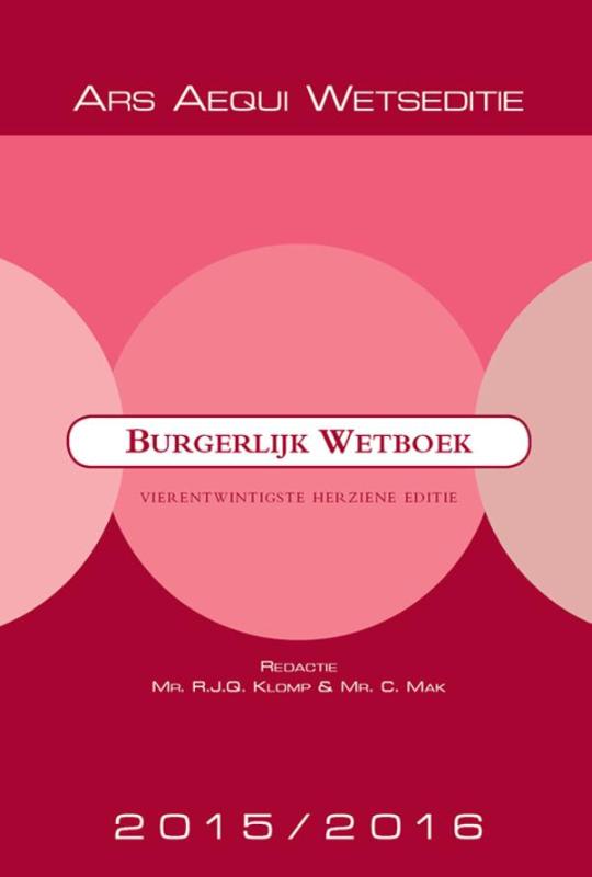 Burgerlijk Wetboek / 2015/2016 / Ars Aequi Wetseditie