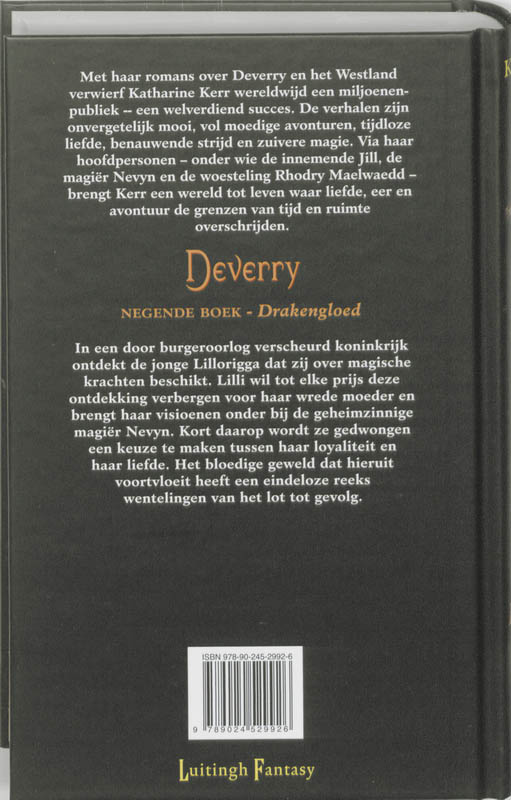 Deverry / 9 Drakengloed achterkant