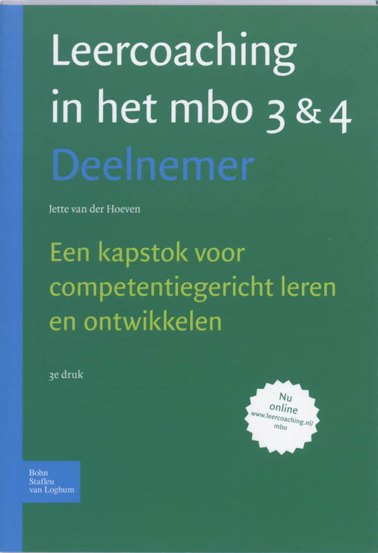 boekenbalie_9789031352951_cover Leercoaching In Het Mbo 3 & 4 Deelnemer