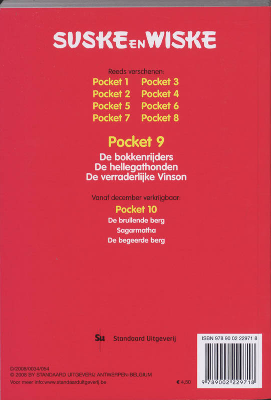 Suske en Wiske / Pocket 9 / Suske en Wiske / 9 achterkant