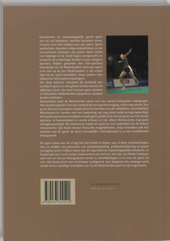 Rapportage Sport / 2006 achterkant