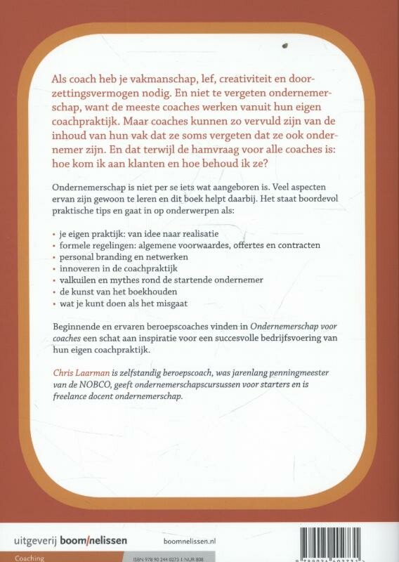 Ondernemerschap voor coaches achterkant