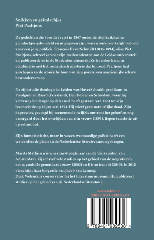Snikken en grimlachjes / Lalito Klassiek achterkant