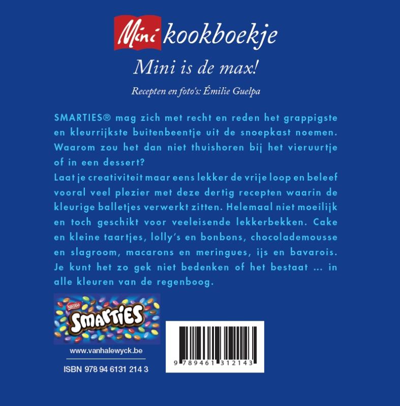 Smarties / Minikookboekje achterkant