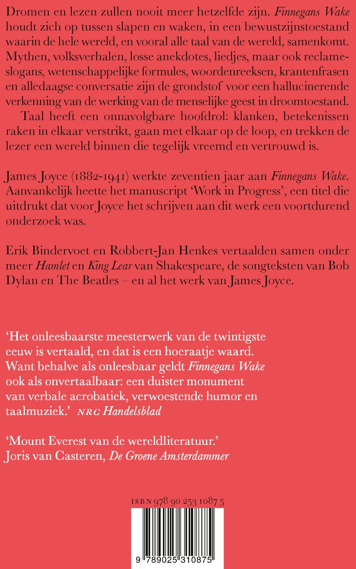 Finnegans wake achterkant
