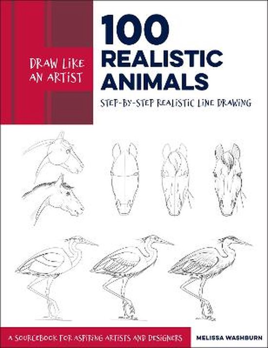 Draw Like an Artist: 100 Realistic Animals: Step-By-Step Realistic Line Drawing **A Sourcebook for Aspiring Artists and Designersvolume 3