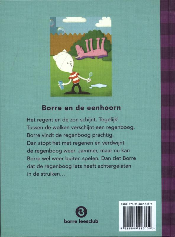 Borre en de eenhoorn / Borre Leesclub achterkant