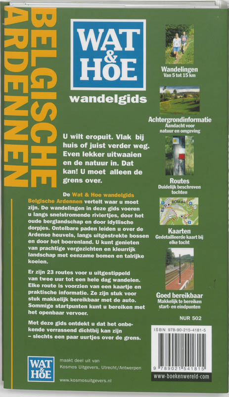 Wat & Hoe wandelgids Belgische Ardennen / Wat & Hoe wandelgids achterkant