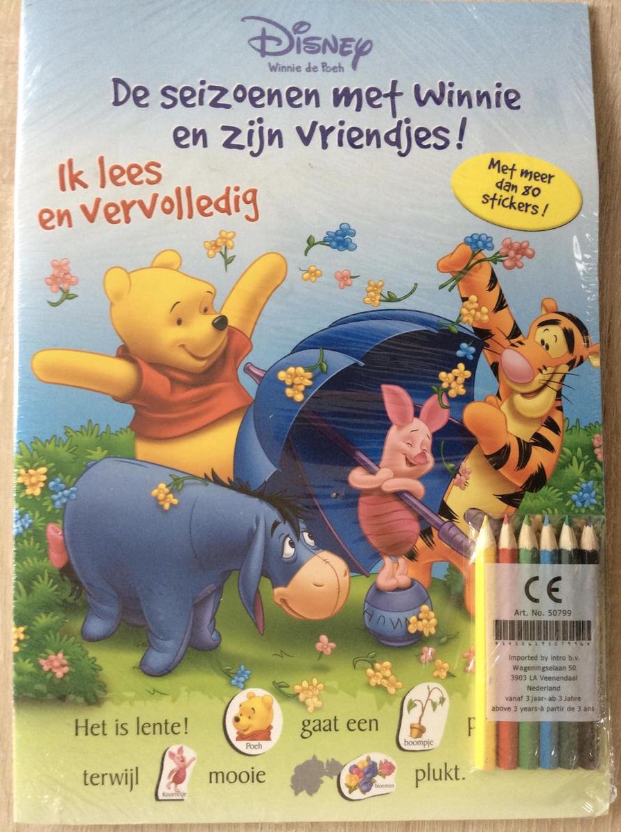 Pretboek met stickers winnie de poeh