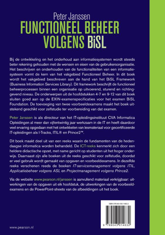 ICT-reeks - Functioneel beheer volgens BiSL achterkant