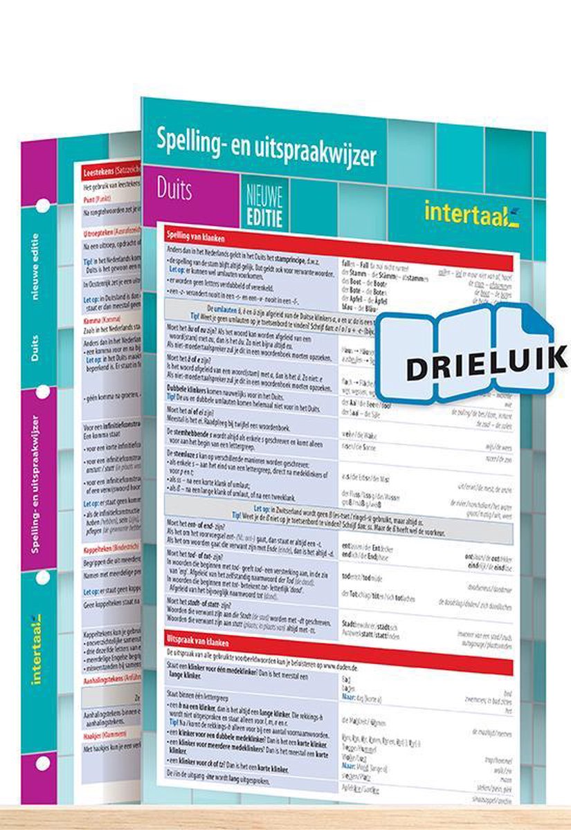 Spelling- en uitspraakwijzer Duits - nieuwe editie uitklapka