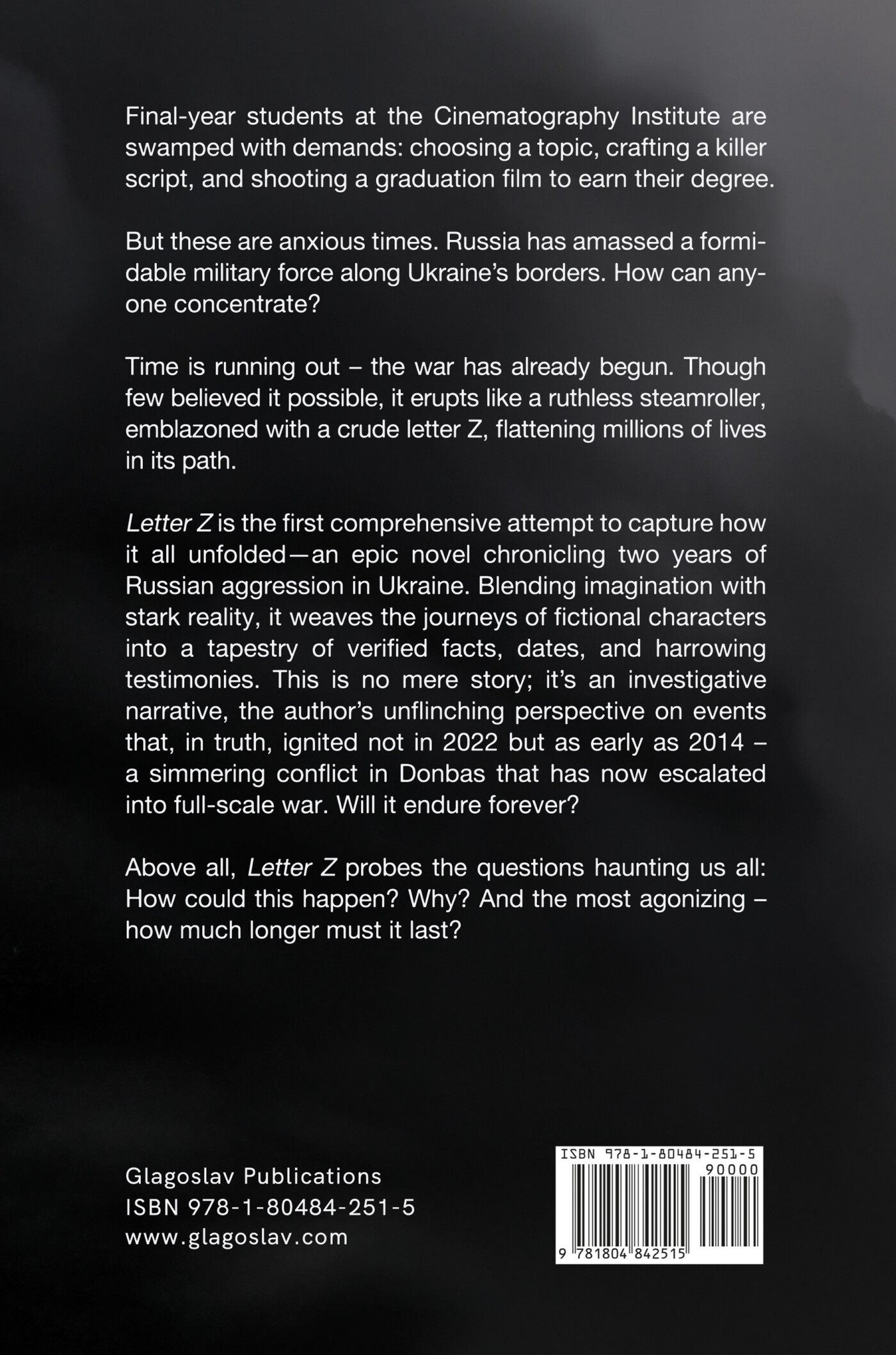 Letter Z: Chronicles of Peace and War achterkant