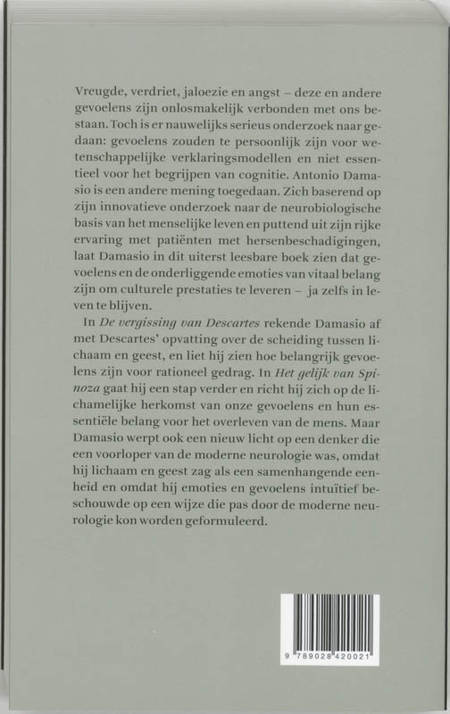 Het gelijk van Spinoza achterkant