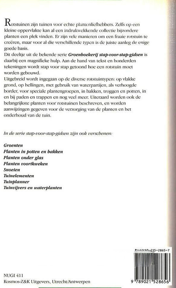 Rotstuinen / Groenboekerij stap-voor-stap-gids Rotstuinen / Groenboekerij stap-voor-stap-gids achterkant